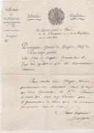 LAS Lettre Signature Autographe Bernard Etienne Marie Achille Duvignau Général Révolution Empire Armée De L'intérieur - Sonstige & Ohne Zuordnung
