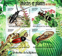 BURUNDI 2012 Mi 2535-2538A RED LISTED INSECTS MINT MINIATURE SHEET ** - Blocks & Kleinbögen