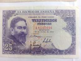 Espagne 25 Pesetas 1954 - 25 Pesetas