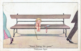 Amor Losing His Game Verlorenes Spiel  Couple Qui Se Sépare  Divorce  - Andere & Zonder Classificatie