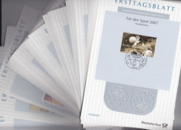 BRD ETB 2007, Komplett, Ersttagsblätter Mi. 2578-2636, Gestempelt - Andere & Zonder Classificatie