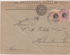 Brésil Constantino Barza Pernambuco YT Brazil N° 82 83 Cachet Maritime Buenos Ayres à Bordeaux 2 LK N°4 17 JUN 1899 - Covers & Documents