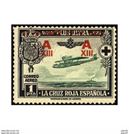 ES371SASF-L4362PC-TRSPAEREO.España. Spain   Espagne.CRUZ ROJA ESPAÑOLA AEREA.SOBRECARGADA1926 (Ed 371**). S/C - Otros & Sin Clasificación