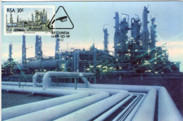 SOUTH AFRICA - FDC Maximum Card - 1989 Secunda - Petroleum Oil Refinery  F174 - FDC