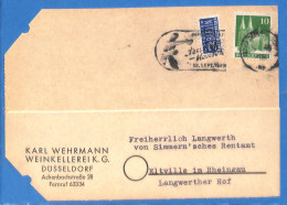 Allemagne Zone Bizone 1949 Carte Postale De Dusseldorf (G18058) - Cartas & Documentos