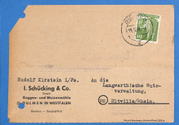 Allemagne Zone Bizone 1948 Carte Postale De Dulmen (G18059) - Briefe U. Dokumente