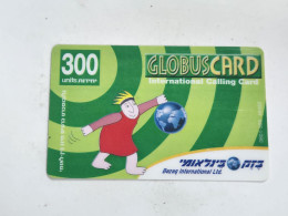 ISRAEL-(BEZ-INTER-043)GLOBUS CARD-logo Frist-bezeq International(1063)(31.08.02)(538974852460)used Card - Israel