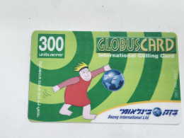 ISRAEL-(BEZ-INTER-043)GLOBUS CARD-logo Frist-bezeq International(1064)(31.08.02)(61788539529)used Card - Israel