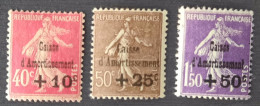 France 1930  N°266/68  *TB Cote 150€ - Neufs