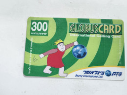 ISRAEL-(BEZ-INTER-043/1)GLOBUS CARD-logo Frist-bezeq International(1067)(31.10.02)(105771273437)used Card - Israel