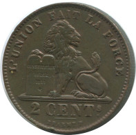 2 CENTIMES 1909 FRENCH Text BÉLGICA BELGIUM Moneda I #AE730.16.E - 2 Cents