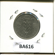5 FRANCS 1977 FRENCH Text BÉLGICA BELGIUM Moneda #BA616.E - 5 Frank