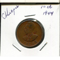 10 CENTS (Santeem) 1944 ETHIOPIA Moneda #AN755.E - Ethiopië