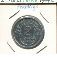 2 FRANCS 1945 FRANCIA FRANCE Moneda Provisional Government #AM341.E - 2 Francs