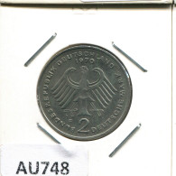 2 DM 1969 F K.ADENAUER BRD ALEMANIA Moneda GERMANY #AU748.E - 2 Marcos