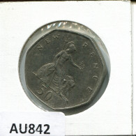 50 NEW PENCE 1977 UK GBAN BRETAÑA GREAT BRITAIN Moneda #AU842.E - 50 Pence