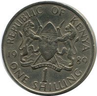 1 SHILLING 1989 KENYA Pièce #AZ192.F - Kenya