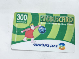 ISRAEL-(BEZ-INTER-043/A)GLOBUS CARD-logo Second-bezeq International(1069)(31.12.02)(321378693551)used Card - Israel