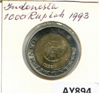 1000 RUPIAH 1993 INDONÉSIE INDONESIA BIMETALLIC Pièce #AY894.F - Indonesia