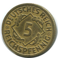 5 REICHSPFENNIG 1935 A GERMANY Coin #AD816.9.U - 5 Reichspfennig