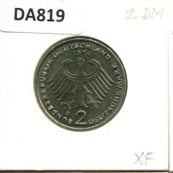 2 DM 1974 D K. ADENAUER WEST & UNIFIED GERMANY Coin #DA819.U - 2 Mark