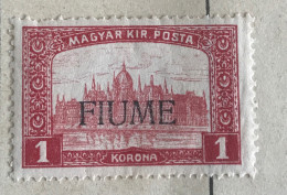 FIUME - Bâtiment Du Parlement Avec Surcharge  1918 — Numéro Michel 21 Numéro Yvert & Tellier 17 - Occup. Iugoslava: Fiume