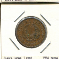 1 CENT 1964 SIERRA LEONE Coin #AS385.U - Sierra Leona