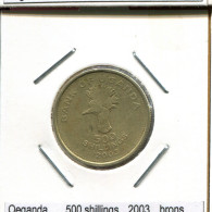 500 SHILLINGS 2003 UGANDA Coin #AS343.U - Oeganda