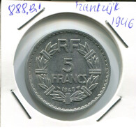 5 FRANCS 1946 FRANKREICH FRANCE Französisch Münze #AN385.D - 5 Francs