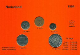 NIEDERLANDE NETHERLANDS 1984 MINT SET 5 Münze #SET1021.7.D - [Sets Sin Usar &  Sets De Prueba