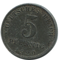 5 PFENNIG 1920 A DEUTSCHLAND Münze GERMANY #AD543.9.D - 5 Rentenpfennig & 5 Reichspfennig