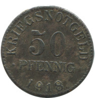 50 PFENNIG 1918 HERZOGTUM BRAUNSCHWEIG KRIEGSNOTGELD DEUTSCHLAND #AD660.9.D - 50 Rentenpfennig & 50 Reichspfennig