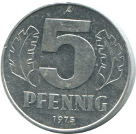 5 PFENNIG 1975 A DDR EAST DEUTSCHLAND Münze GERMANY #AE013.D - 5 Pfennig