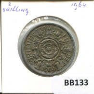 2 SHILLINGS 1964 UK GROßBRITANNIEN GREAT BRITAIN Münze #BB133.D - J. 1 Florin / 2 Schillings