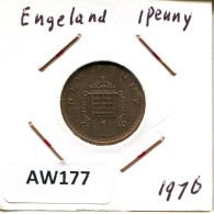 NEW PENNY 1976 UK GROßBRITANNIEN GREAT BRITAIN Münze #AW177.D - 1 Penny & 1 New Penny