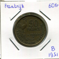 50 FRANCS 1951 B FRANKREICH FRANCE Französisch Münze #AM689.D - 50 Francs