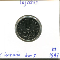 1 KORUNA 1997 TSCHECHIEN CZECH REPUBLIC Münze #AP741.2.D - Czech Republic