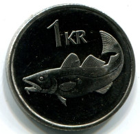 1 KRONA 1999 ISLAND ICELAND UNC Fish Münze #W11278.D - Islande