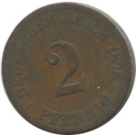 2 PFENNIG 1875 DEUTSCHLAND Münze GERMANY #AE564.D - 2 Pfennig