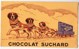 Buvard Chocolat Suchard Chiens Traineau - Cacao
