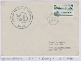 British Antarctic Territory (BAT) Cover Ca Signy 12 FE 1996  (TR168A) - Brieven En Documenten
