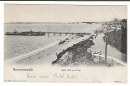 Postcard, Hampshire, Bournemouth, East Cliff And Pier, Footpath, Seafront, 1904. - Bournemouth (hasta 1972)