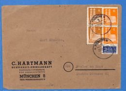 Allemagne Zone Bizone 1948 Lettre De Munchen (G18104) - Otros & Sin Clasificación