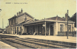 Jussey - Intérieur De La Gare Colorisée Toilée Parfait état - Jussey