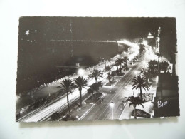 Cartolina Viaggiata "NICE La Promenade D'Anglais - La Nuit" 1951 - Nice La Nuit