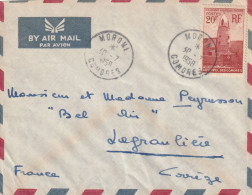 COMORES Lettre 1958 MORONI - Covers & Documents