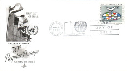 NATIONS UNIES FDC 1964 SERIE COURANTE 50 C - FDC