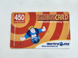 ISRAEL-(BEZ-INTER-045)GLOBUS CARD-logo Frist-bezeq International(1076)(31.08.02)(462876530295)used Card - Israel