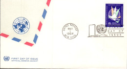 NATIONS UNIES FDC 1964 SERIE COURANTE 15 C - FDC