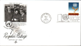 NATIONS UNIES FDC 1964 SERIE COURANTE 7 C - FDC